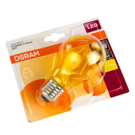 Zarowki-dekoracyjne - żółta dekoracyjna żarówka led star decor a60 2w 235lm 2200lm osram 