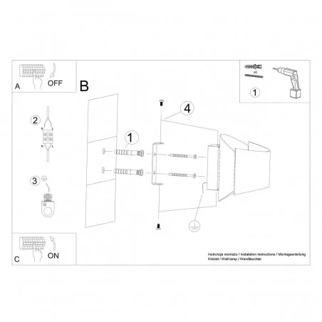 Kinkiety-do-salonu - czarny kinkiet toni g9 sl.1189 sollux lighting 