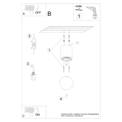 Oswietlenie-sufitowe - drewniany plafon boomo 12 g9 sl.1191 sollux lighting 