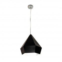 Lampy-sufitowe - czarne oświetlenie wiszące geometryczne 1xe27 diamante black ml300 eko-light 