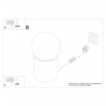 Lampki-biurkowe - drewniana lampka biurkowa boomo g9 sl.1193 sollux lighting 