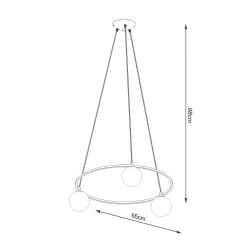 Oswietlenie-sufitowe - czarny żyrandol yoli 3 g9 sl.1213 sollux lighting 