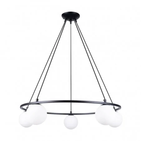 Oswietlenie-sufitowe - czarny żyrandol yoli 5 g9 sl.1214 sollux lighting 