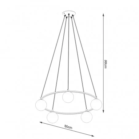 Oswietlenie-sufitowe - czarny żyrandol yoli 5 g9 sl.1214 sollux lighting 