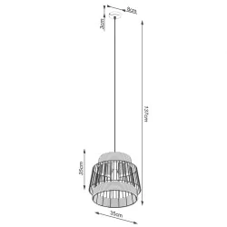 Oswietlenie-sufitowe - lampa wisząca brilo e27 sl.1253 sollux lighting 