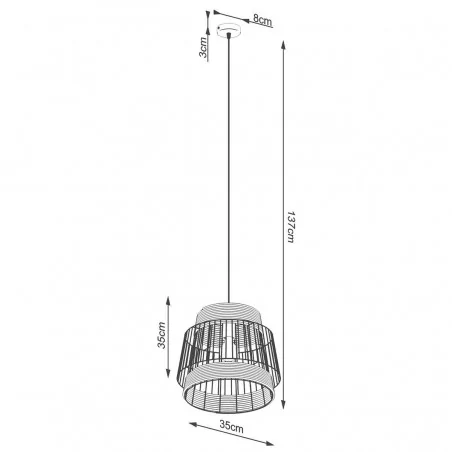 Oswietlenie-sufitowe - lampa wisząca brilo e27 sl.1253 sollux lighting 