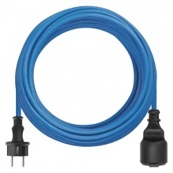 Przedluzacze-elektryczne - p01410w przedłużacz mrozoodporny 10m 1 gniazdo silikonowy niebieski ip44 1,5mm2 emos 