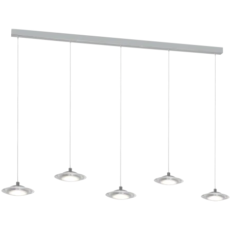 Lampy-sufitowe - pięciopunktowa lampa wisząca led chromowa 4000k 25w ellipse ml415 eko-light 