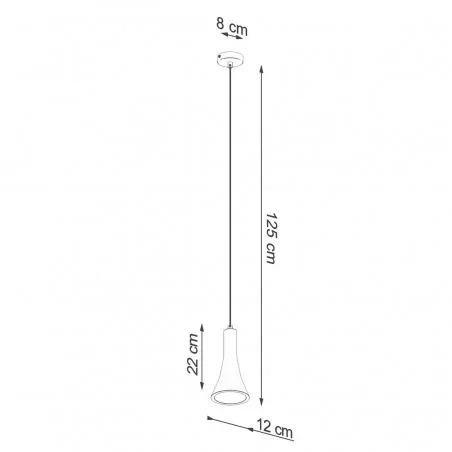 Oswietlenie-sufitowe - betonowa lampa wisząca rea 1 e14 sl.1223 sollux lighting 