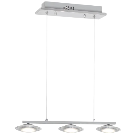 Lampy-sufitowe - chromowe oświetlenie wiszące led x 3 15w 4000k ellipse ml416 eko-light 