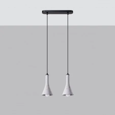Oswietlenie-sufitowe - betonowa lampa wisząca rea 2 e14 sl.1224 sollux lighting 