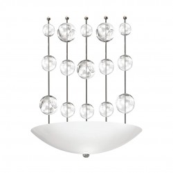 Kinkiety-do-salonu - oryginalna lampa ścienna led chromowa z kulami 10w perla bianco ml856 eko-light