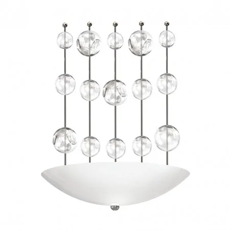 Kinkiety-do-salonu - oryginalna lampa ścienna led chromowa z kulami 10w perla bianco ml856 eko-light 