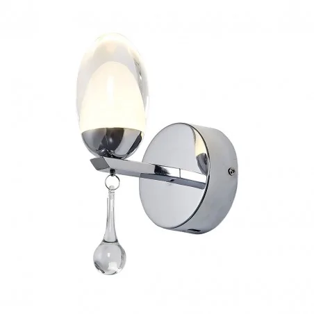 Kinkiety-do-salonu - chromowy kinkiet led z kryształkiem 5w 4000k ovo ml304 eko-light 