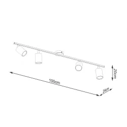 Oswietlenie-sufitowe - biała listwa sufitowa lemmi 4xgu10 sl.1227 sollux lighting 