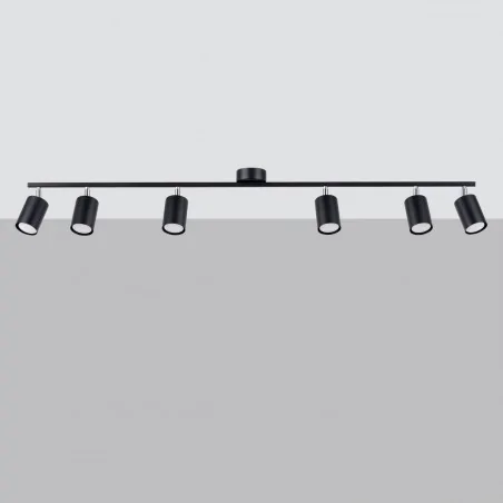 Oswietlenie-sufitowe - czarna listwa sufitowa lemmi 6xgu10 sl.1169 sollux lighting 