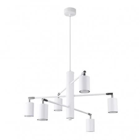 Oswietlenie-sufitowe - biały żyrandol lemmi 6xgu10 sl.1206 sollux lighting 