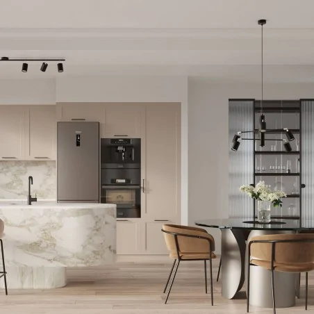 Oswietlenie-sufitowe - czarny żyrandol lemmi 6xgu10 sl.1207 sollux lighting 