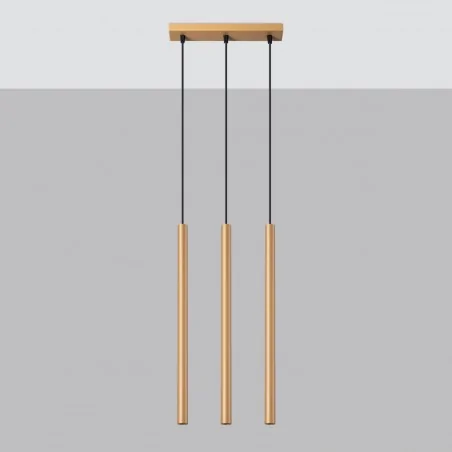 Oswietlenie-sufitowe - złota lampa wisząca pastelo 3xg9 sl.1171 sollux lighting 
