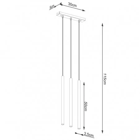 Oswietlenie-sufitowe - złota lampa wisząca pastelo 3xg9 sl.1171 sollux lighting 