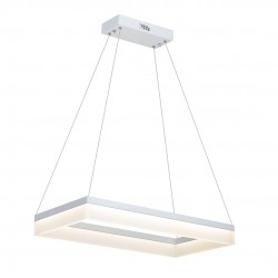 Lampy-sufitowe - biała lampa wisząca kwadrat z led-em 24w 4000k cubo ml447 eko-light