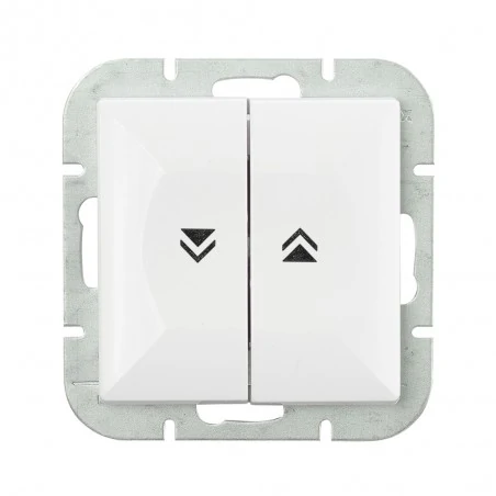 Wylaczniki-zaluzjowe - przycisk żaluzjowy zwierny biały wp-10p perła abex 