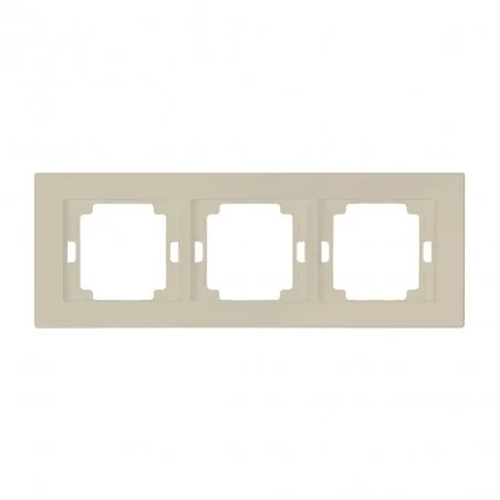 Ramki-potrojne - ramka potrójna kremowa pozioma onyx ra-3o abex 