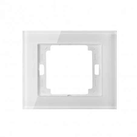 Ramki-pojedyncze - szklana biała ramka pojedyncza onyx ra-1o abex 