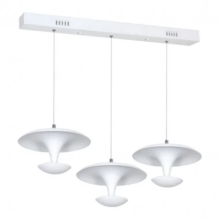Lampy-sufitowe - nietuzinkowa lampa wisząca biała led 3x12w 4000k costa ml358 eko-light 
