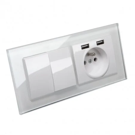 Ramki-podwojne - szklana ramka podwójna pozioma onyx ra-2o abex 