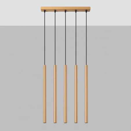 Oswietlenie-sufitowe - złota lampa wisząca pastelo 5xg9 sl.1173 sollux lighting 