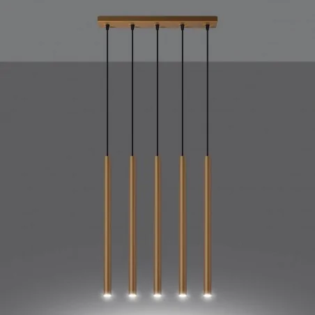 Oswietlenie-sufitowe - złota lampa wisząca pastelo 5xg9 sl.1173 sollux lighting 