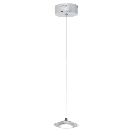 Lampy-sufitowe - chromowa lampa led wisząca 5w talerz ellipse ml411 eko-light 