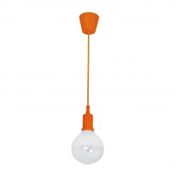 Lampy-sufitowe - lampa z żarówkę led e27 pomarańczowa 5w bubble ml460 eko-light