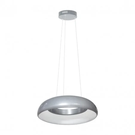 Lampy-sufitowe - szara lampa wisząca z okrągłym led-em 36w 4000k rondo ml418 eko-light 