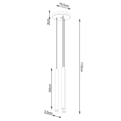 Oswietlenie-sufitowe - drewniana lampa wisząca pastelo 3xg9 sl.1268 sollux lighting 