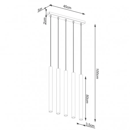 Oswietlenie-sufitowe - drewniana lampa wisząca pastelo 5xg9 sl.1269 sollux lighting 