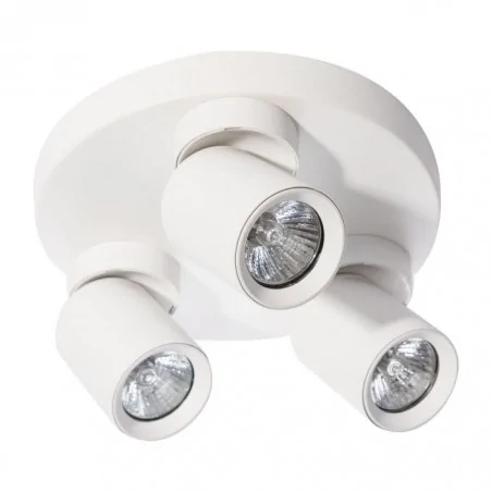 Kinkiety-do-salonu - oprawa ścienno-sufitowa potrójna z okrągłą podstawą biała 3xgu10 malta ad-op-6484wgu10 orno 