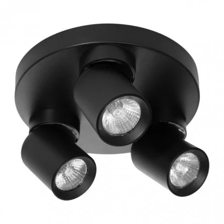 Kinkiety-do-salonu - oprawa ścienno-sufitowa potrójna gu10 w kolorze czarnym z okrągłą podstawą malta ad-op-6484bgu10 orno 