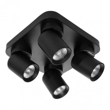 Kinkiety-do-salonu - oprawa ścienno-sufitowa poczwórna w kolorze czarnym 4xgu10 kwadratowa podstawa malta ad-op-6486bgu10 orno 