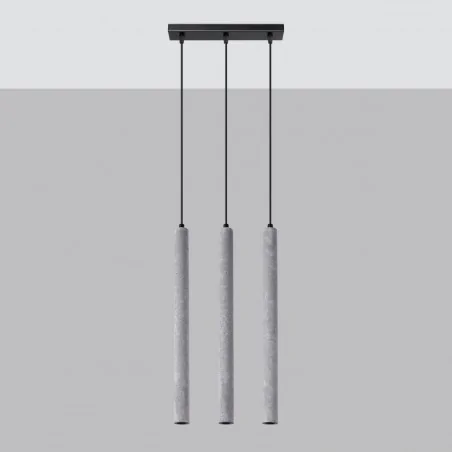Oswietlenie-sufitowe - betonowa lampa wisząca pastelo 3xg9 sl.1272 sollux lighting 