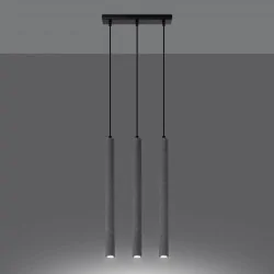 Oswietlenie-sufitowe - betonowa lampa wisząca pastelo 3xg9 sl.1272 sollux lighting 