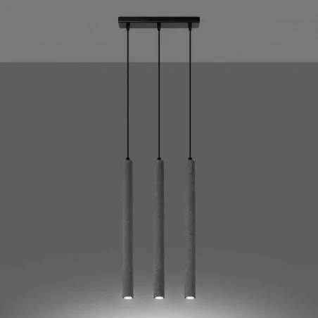 Oswietlenie-sufitowe - betonowa lampa wisząca pastelo 3xg9 sl.1272 sollux lighting 