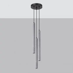 Oswietlenie-sufitowe - betonowa lampa wisząca pastelo 3xg9 sl.1273 sollux lighting 