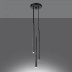 Oswietlenie-sufitowe - betonowa lampa wisząca pastelo 3xg9 sl.1273 sollux lighting 