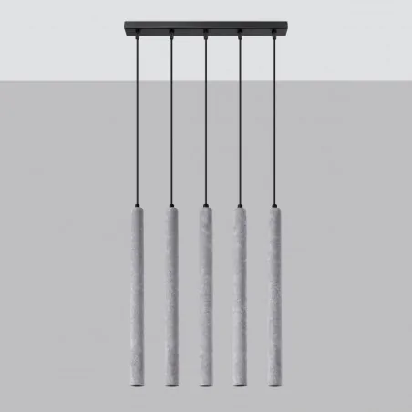 Oswietlenie-sufitowe - betonowa lampa wisząca pastelo 5xg9 sl.1274 sollux lighting 