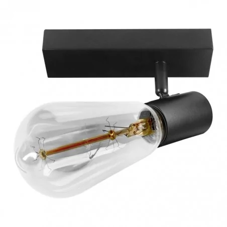 Kinkiety-do-salonu - oprawa ścienno-sufitowa spot czarny na żarówkę e27 rio sp 1 ad-op-6429be27 orno 