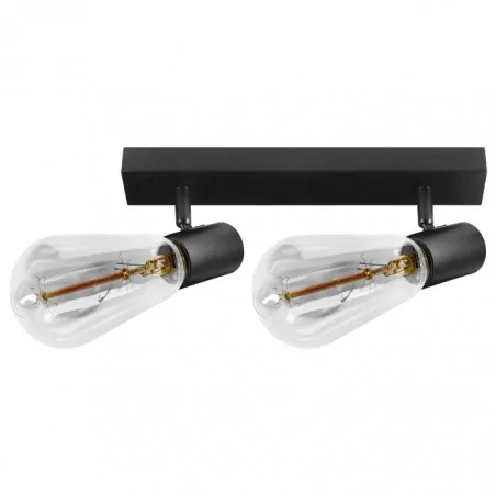 Kinkiety-do-salonu - oprawa ścienno-sufitowa podwójna czarna 2xe27 rio sp 2 ad-op-6430be27 orno 