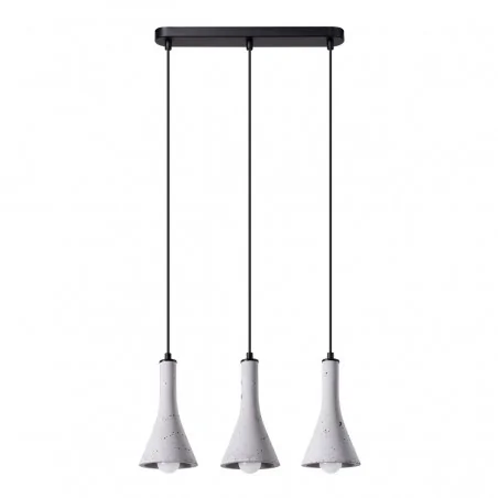 Oswietlenie-sufitowe - betonowa lampa wisząca rea 3xe14 sl.1225 sollux lighting 