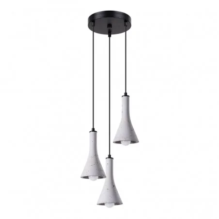 Oswietlenie-sufitowe - betonowa lampa wisząca rea 3xe14 sl.1226 sollux lighting 
